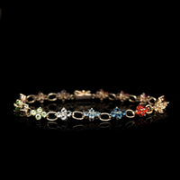 14K Yellow Gold Estate Gem-set Bracelet