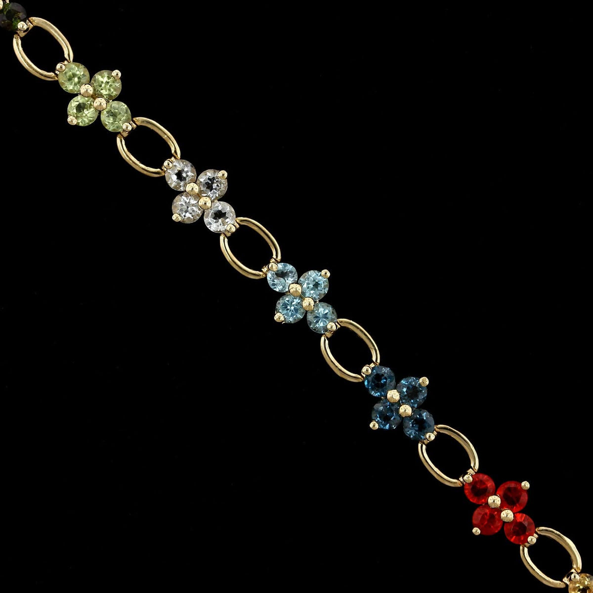 14K Yellow Gold Estate Gem-set Bracelet