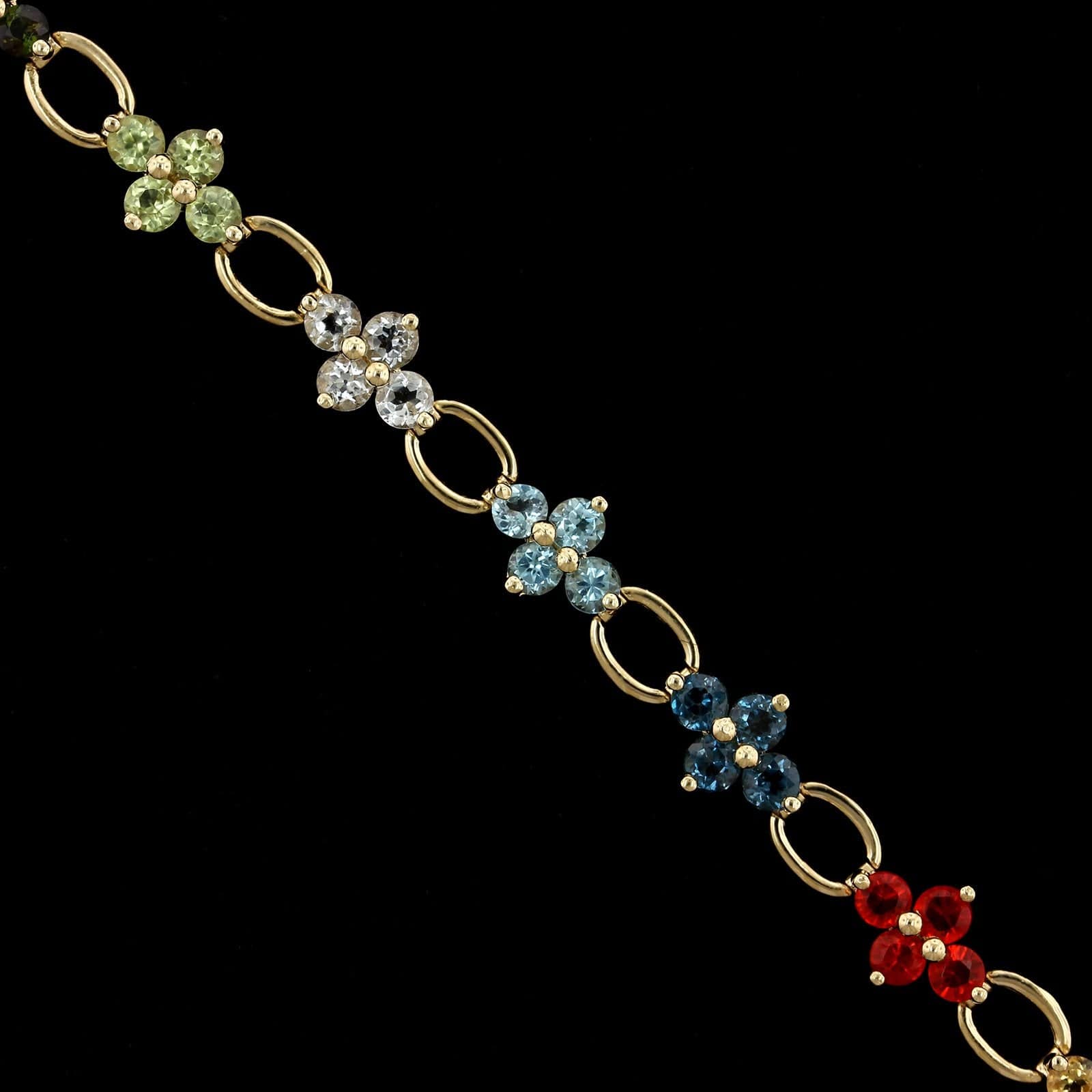 14K Yellow Gold Estate Gem-set Bracelet