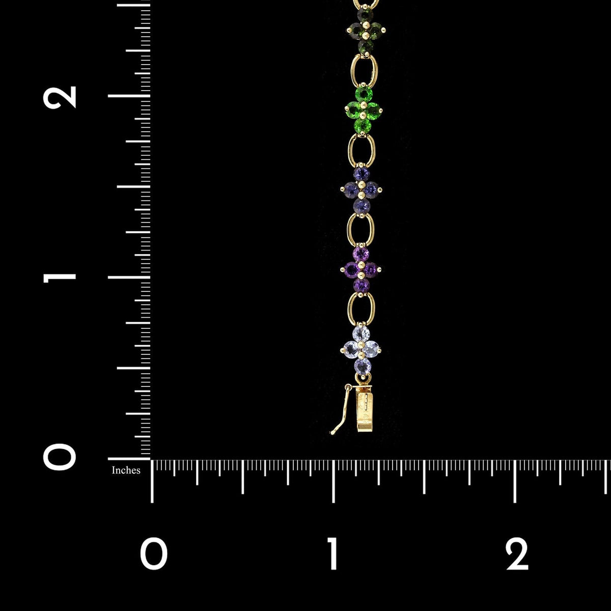 14K Yellow Gold Estate Gem-set Bracelet