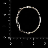 18K White Gold Estate Diamond Bangle