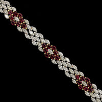 18K Two-tone Gold Estate Ruby and Diamond Bracelet