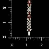 18K Two-tone Gold Estate Ruby and Diamond Bracelet