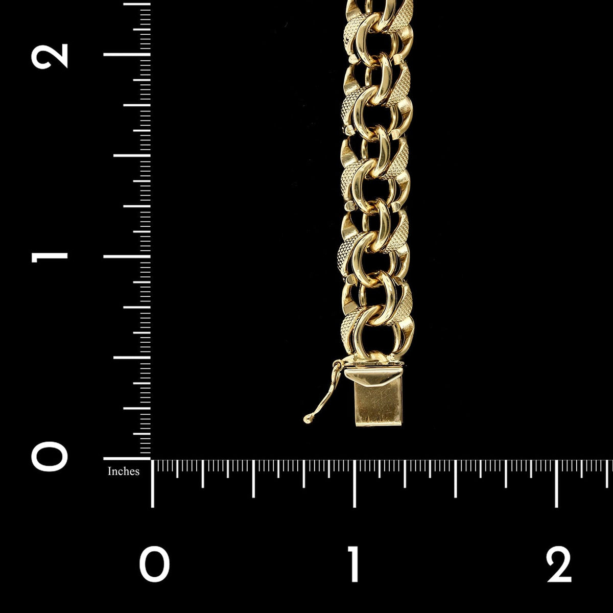 14K Yellow Gold Estate Double Link Charm Bracelet