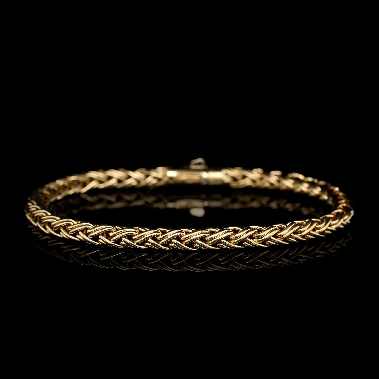 Tiffany & Co. Estate 18K Yellow Gold Russian Wheat Link Bracelet