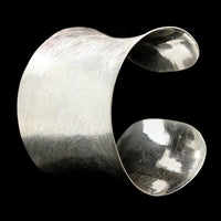 Sterling Silver Estate Textured Cuff Bracelet