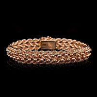 18K Rose Gold Estate Fancy Link Bracelet