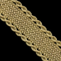 14K Yellow Gold Estate Fancy Link Tassel Bracelet