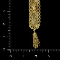 14K Yellow Gold Estate Fancy Link Tassel Bracelet