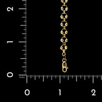 14K Two-Tone Estate Fancy Bead Bracelet