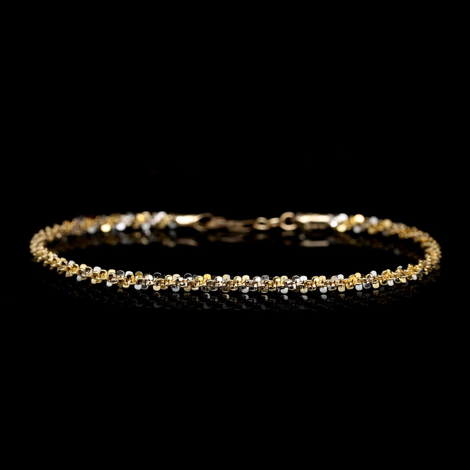 14K Two-Tone Gold Estate Fancy Link Bracelet