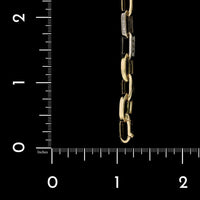 14K Two-tone Gold Estate Oval Link Bracelet, 14k yellow and white gold, Long's Jewelers