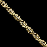 14K Two-tone Gold Estate Fancy Link Bracelet, 14k yellow and white gold, Long's Jewelers