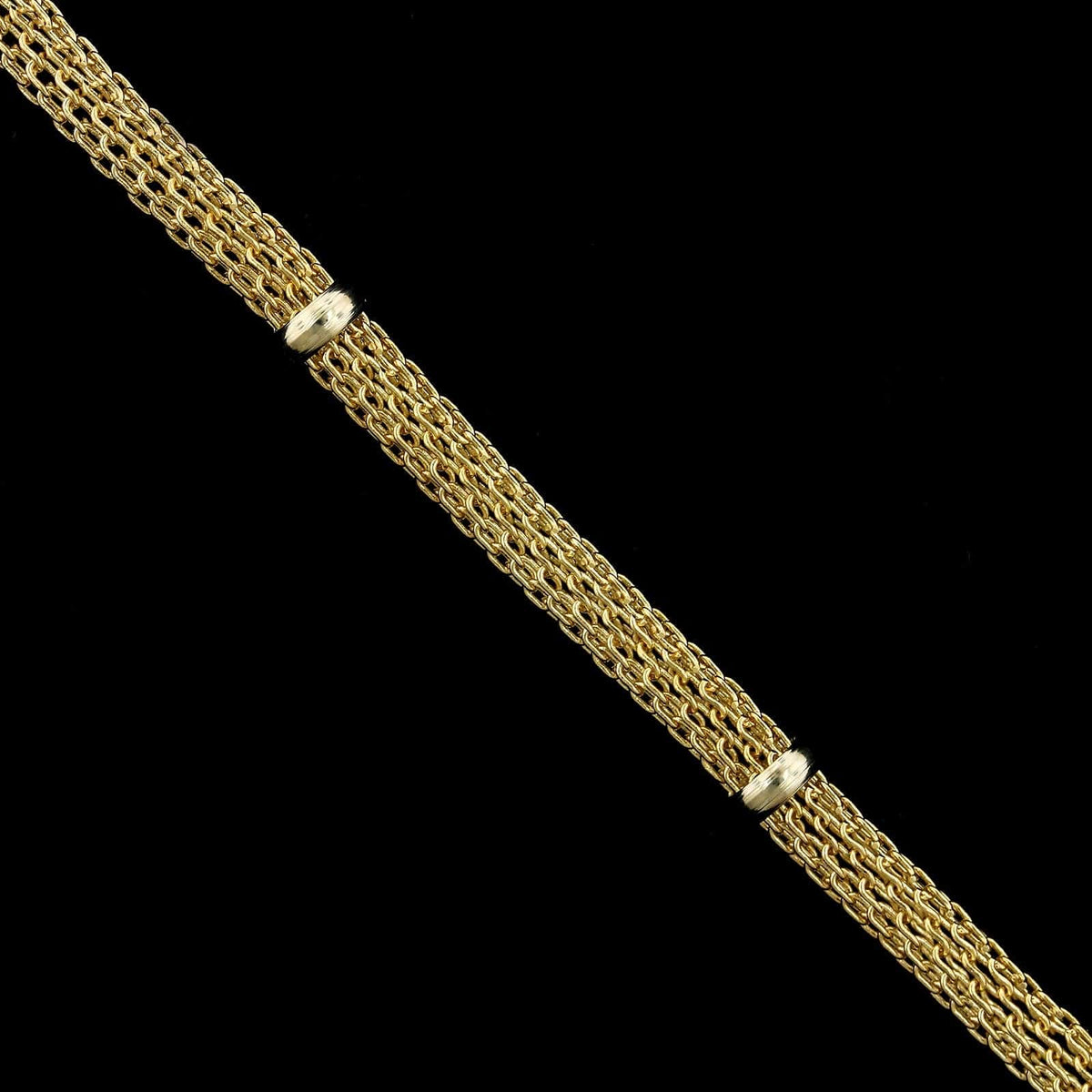 14K Yellow Gold Estate Woven Link Bracelet, 14k yellow gold, Long's Jewelers