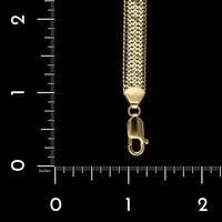 14K Yellow Gold Estate Fancy Flat Link Bracelet, 14k yellow gold, Long's Jewelers