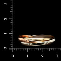 18K Tricolor Gold Estate Rolling Bangle Bracelet, 18k tri-color, Long's Jewelers