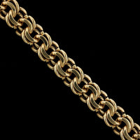 14K Yellow Gold Estate Double Link Charm Bracelet, 14k yellow gold, Long's Jewelers