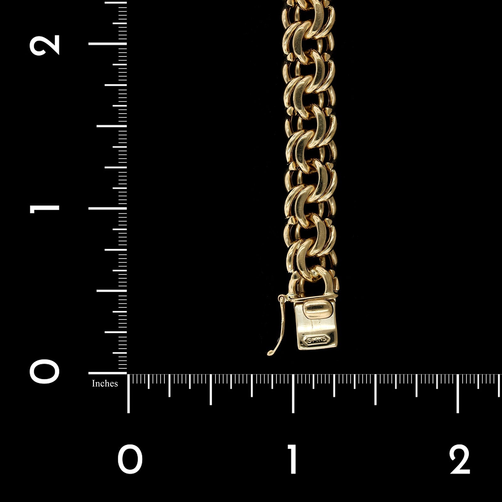 14K Yellow Gold Estate Double Link Charm Bracelet, 14k yellow gold, Long's Jewelers