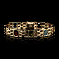 14K Yellow Gold Estate Gem-set Bracelet, 14k yellow gold, Long's Jewelers