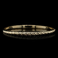 14K Yellow Gold Estate Twisted Bangle Bracelet