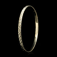 14K Yellow Gold Estate Twisted Bangle Bracelet