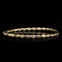 18K Yellow Gold Estate Twisted Bangle Bracelet