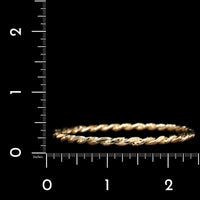 18K Yellow Gold Estate Twisted Bangle Bracelet