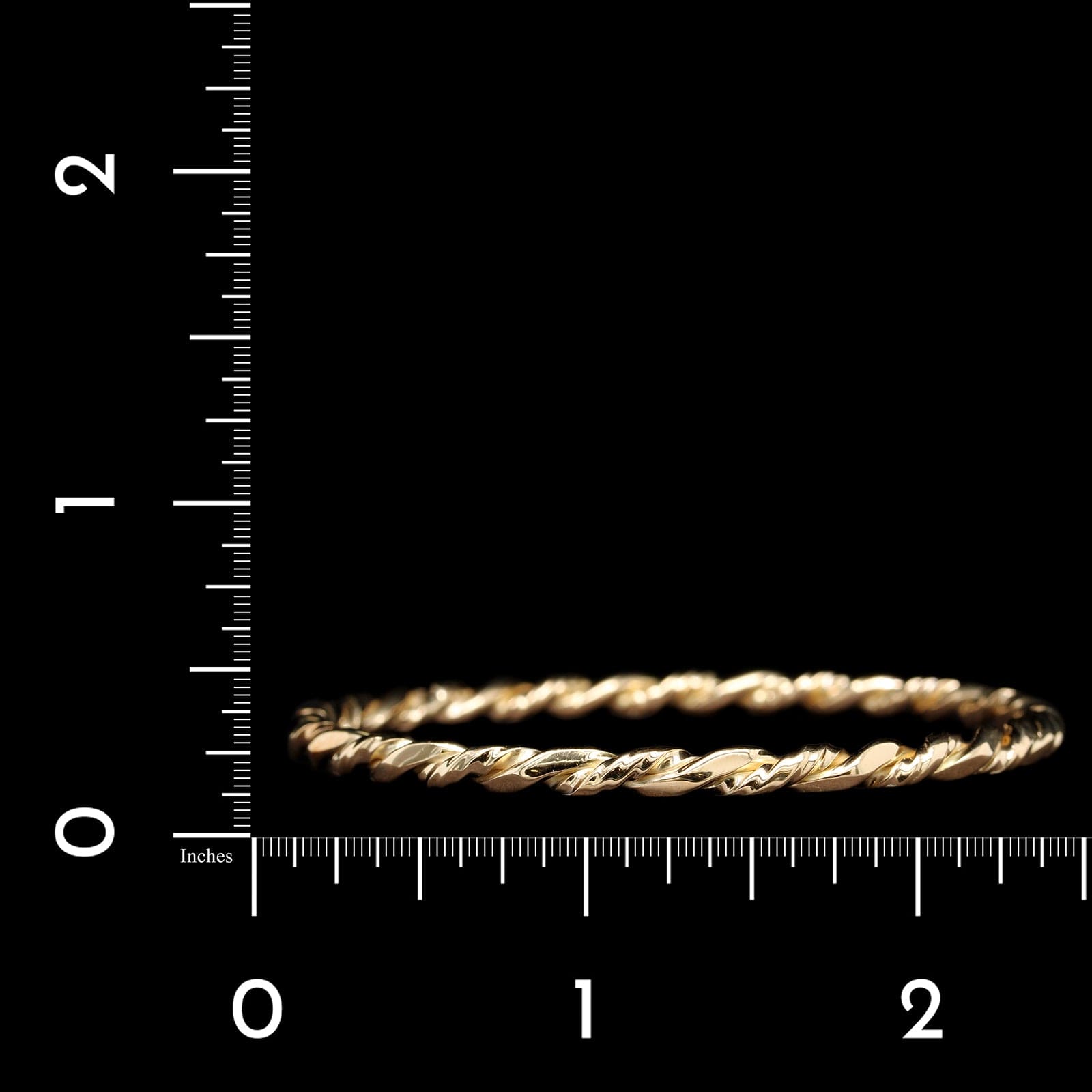 18K Yellow Gold Estate Twisted Bangle Bracelet
