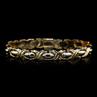 18K Two-tone Estate Fancy Link Bracelet