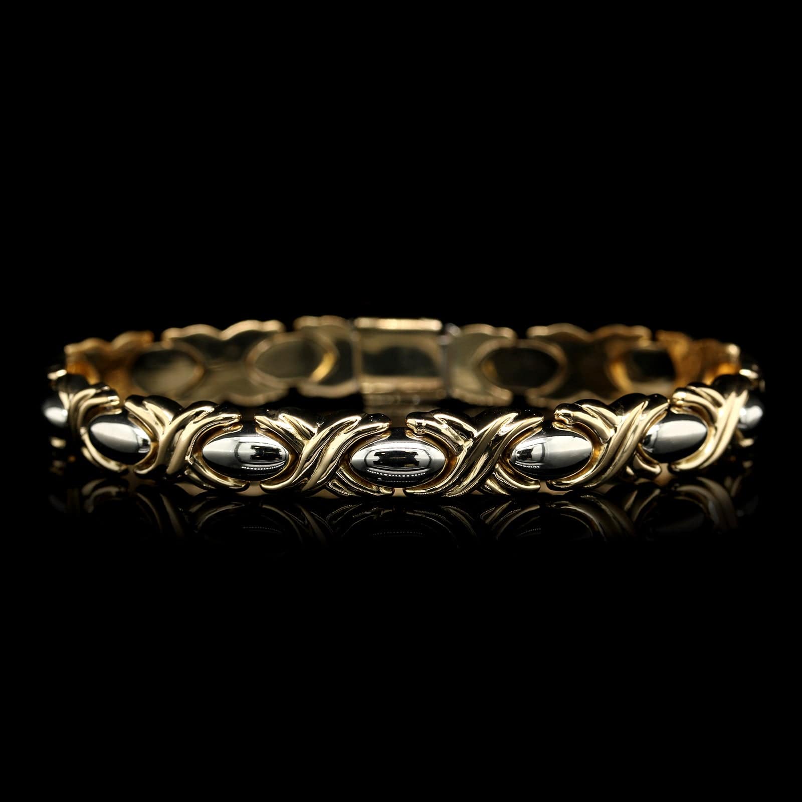 18K Two-tone Estate Fancy Link Bracelet