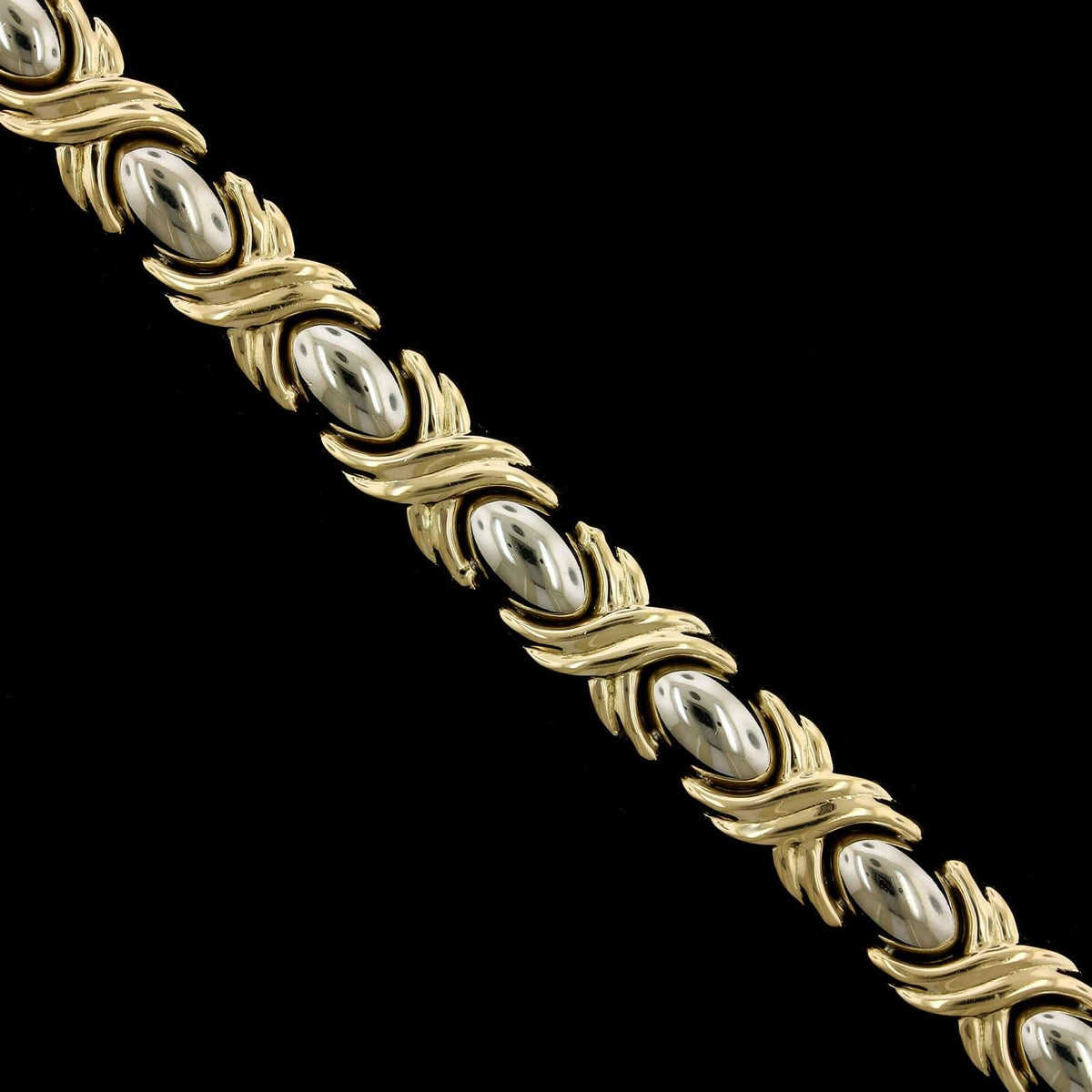 18K Two-tone Estate Fancy Link Bracelet