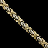 18K Two-tone Estate Fancy Link Bracelet
