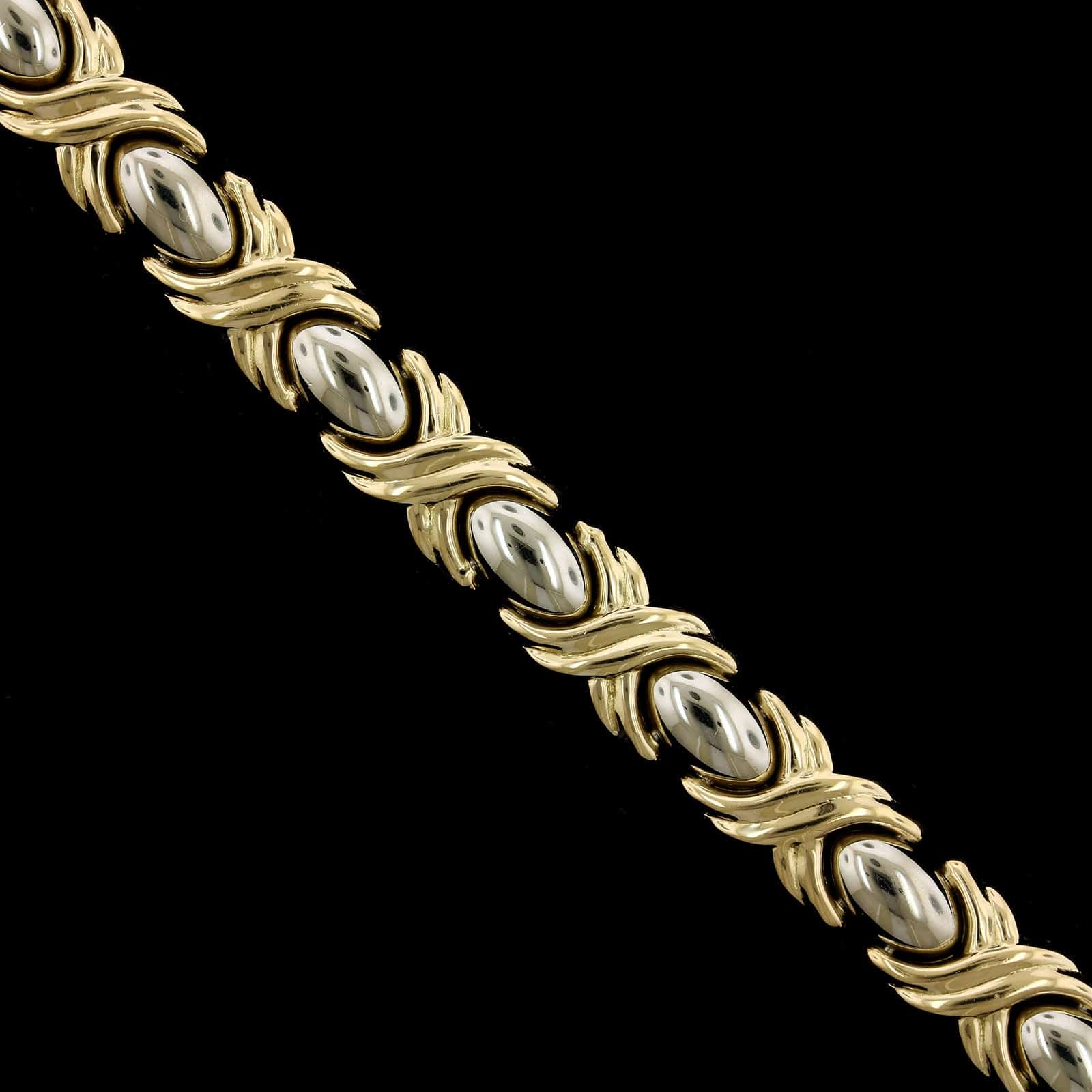 18K Two-tone Estate Fancy Link Bracelet