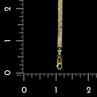 14K Yellow Gold Estate Diamond Cut Herringbone Bracelet, 14k yellow gold, Long's Jewelers