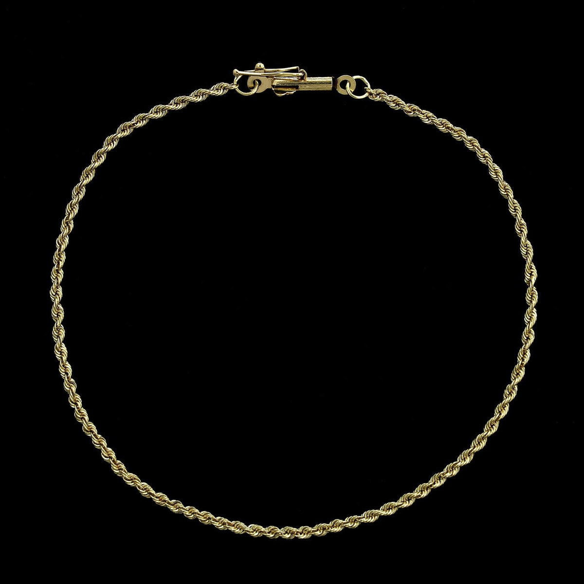 14K Yellow Gold Estate Rope Bracelet