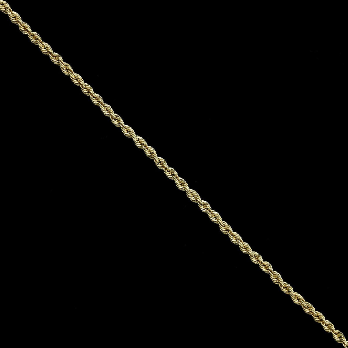 14K Yellow Gold Estate Rope Bracelet
