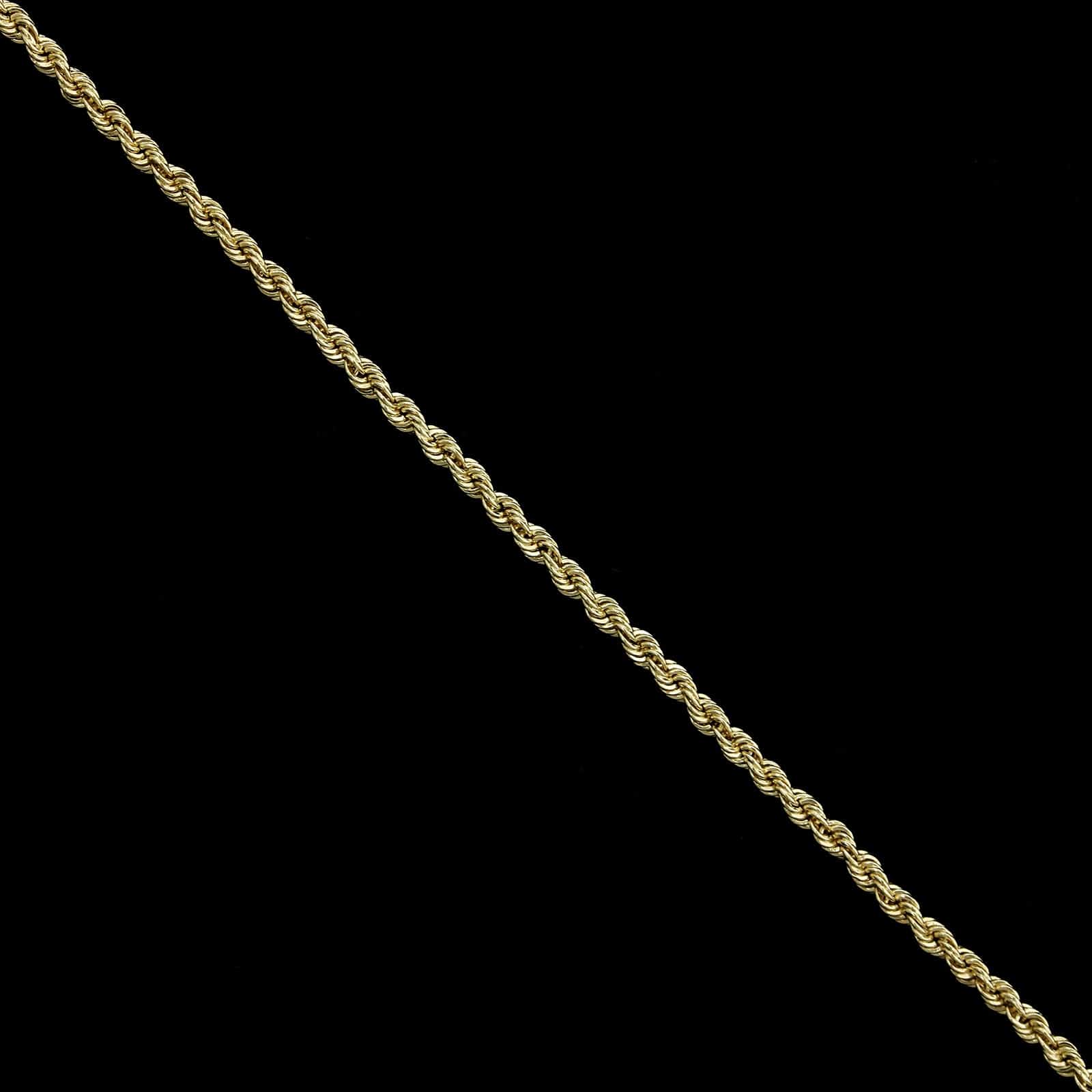 14K Yellow Gold Estate Rope Bracelet