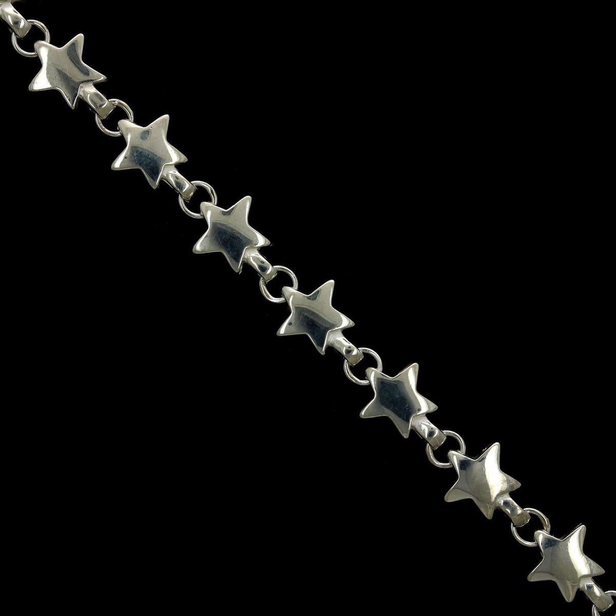 Tiffany & Co. Sterling Silver Estate Star Link Bracelet