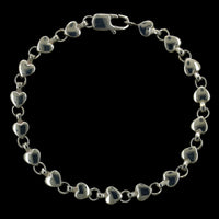 Tiffany & Co. Sterling Silver Estate Heart Link Bracelet
