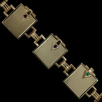 Retro 14K Yellow Gold Estate Dearest Locket Bracelet