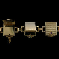 Retro 14K Yellow Gold Estate Dearest Locket Bracelet