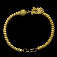 23K Yellow Gold Estate Dragon Bangle Bracelet