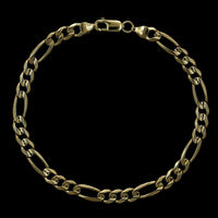 14K Yellow Gold Estate Figaro Link Bracelet, 14k yellow gold, Long's Jewelers