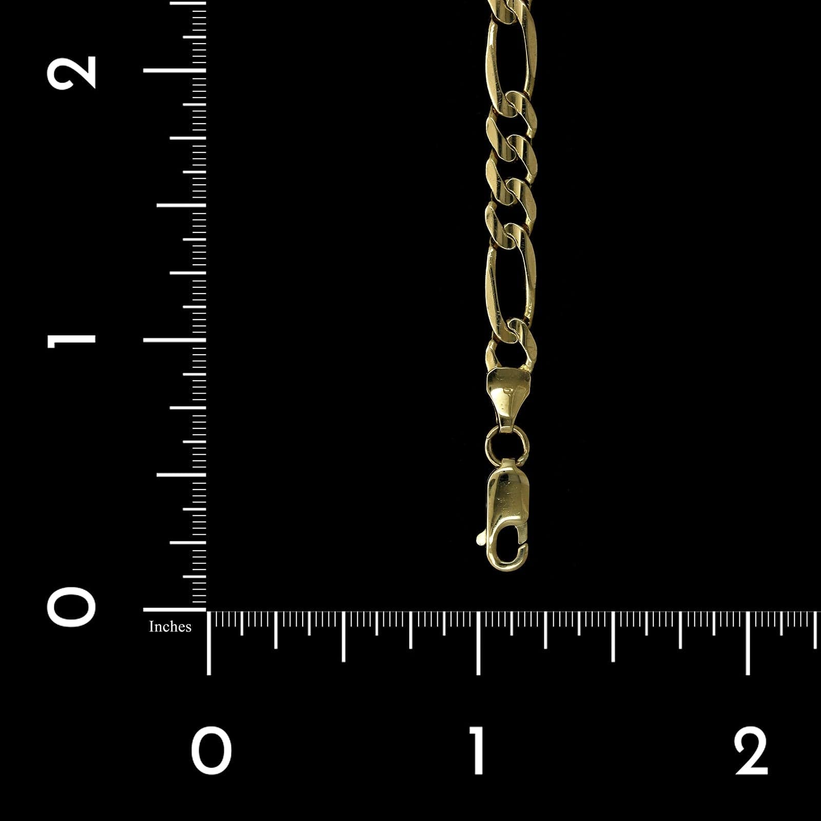 14K Yellow Gold Estate Figaro Link Bracelet