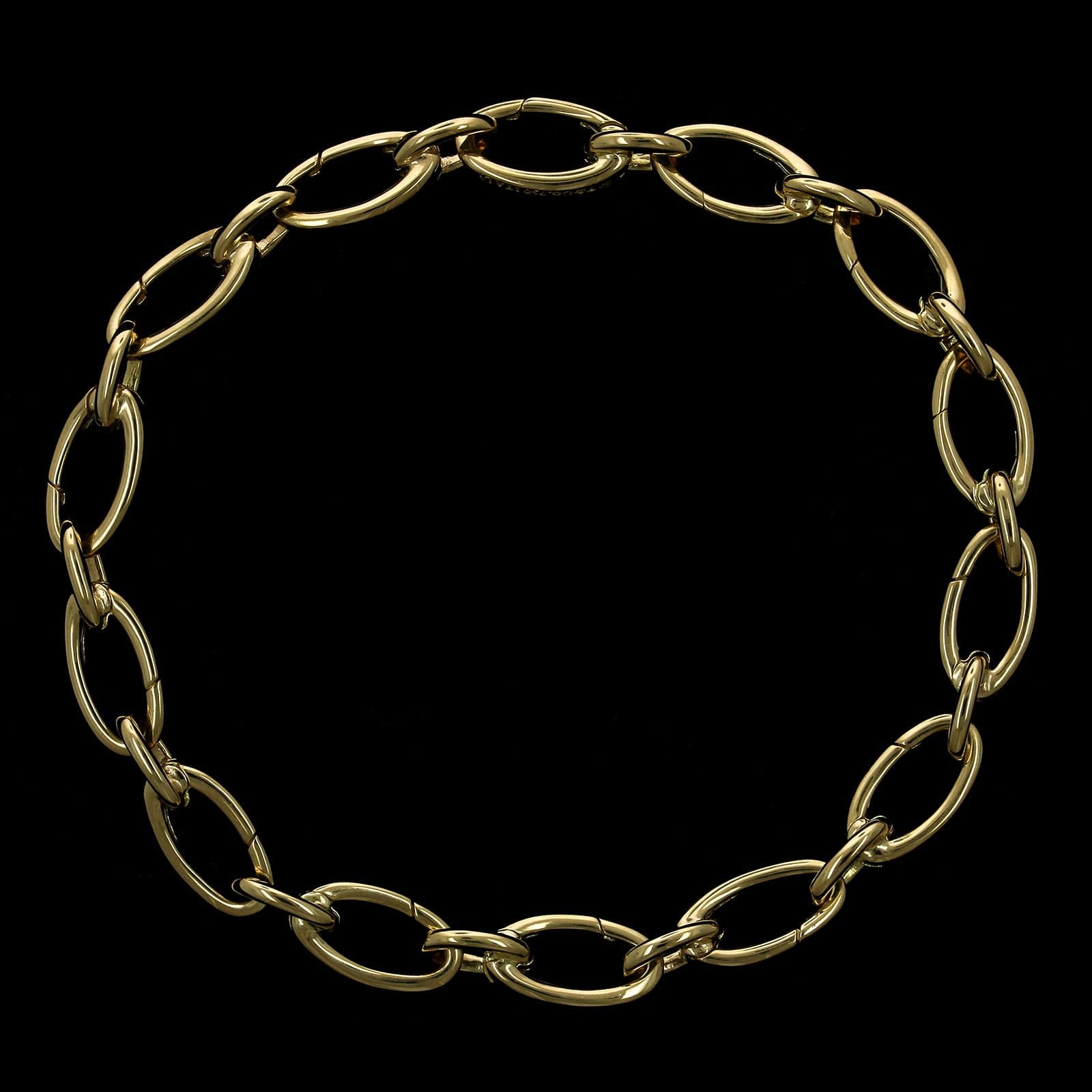Tiffany & Co. 18K Estate Yellow Gold Link Clasp Charm Bracelet