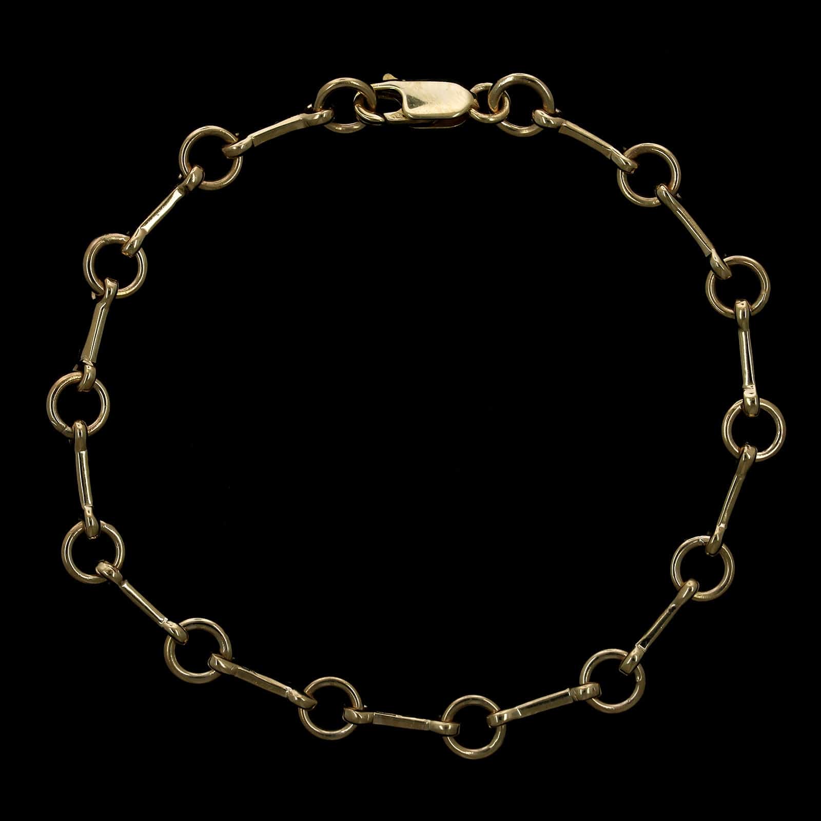 14K Yellow Gold Estate Fancy Link Bracelet