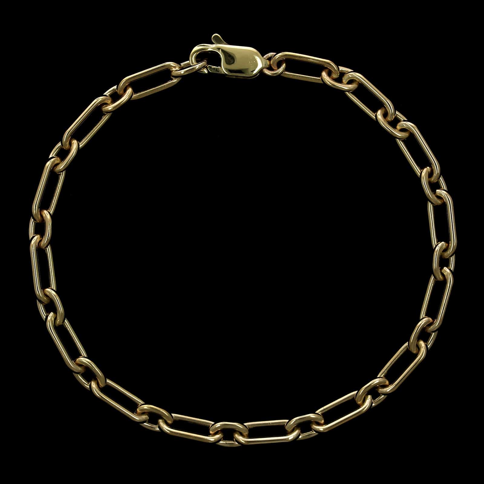 14K Yellow Gold Estate Oval Link Bracelet