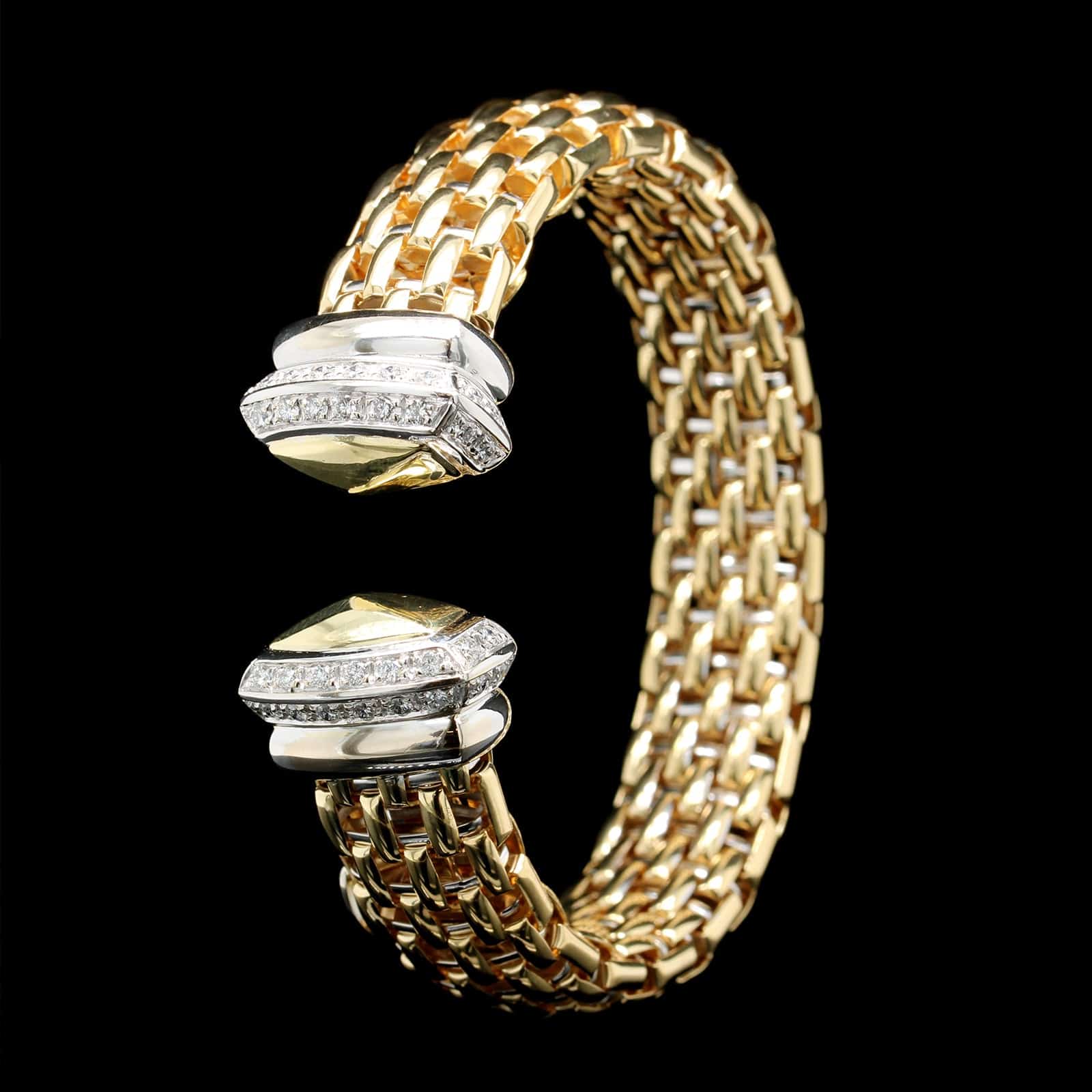 Fope 18K Two-tone Gold Estate Diamond Bracelet