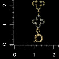 14K Two-tone Gold Estate Clover Bracelet