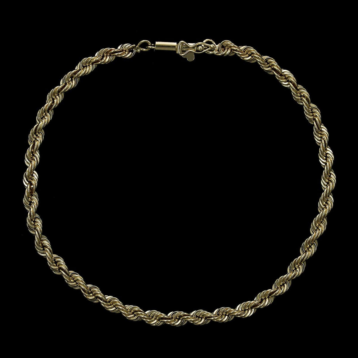 14K Yellow Gold Estate Rope Bracelet